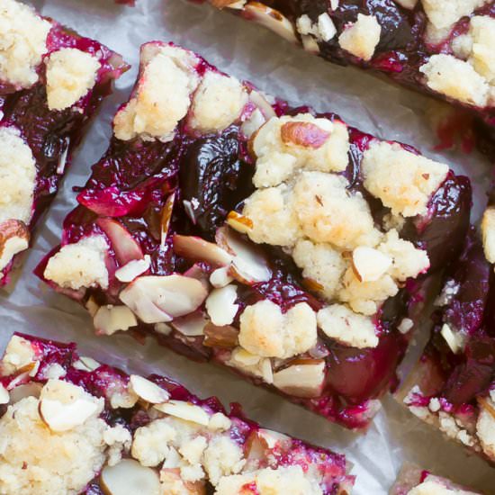 Sweet Cherry Almond Bars - Recipe photo by theviewfromgreatisland