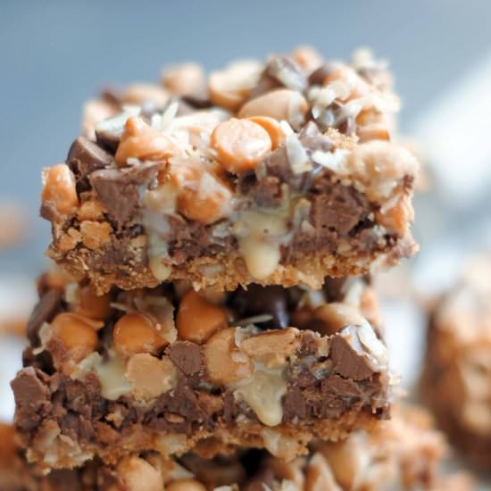 Peanut Butter Pretzel Magic Bars - Recipe photo by 5boysbaker