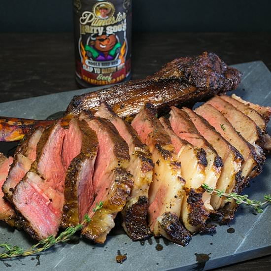 Pepper Crusted Wagyu Tomahawk Steak - Recipe photo by slapyodaddybbq
