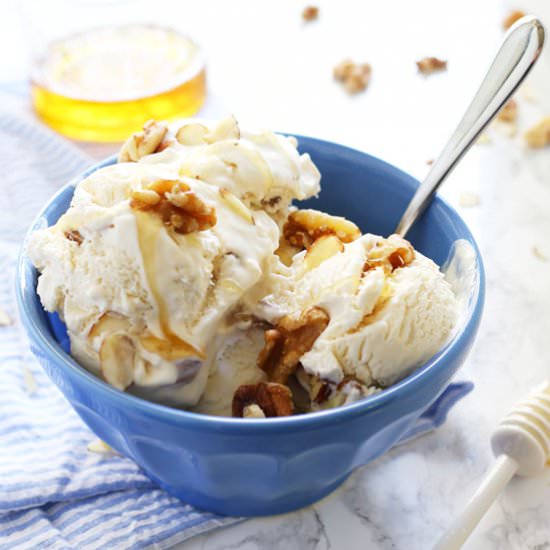 No Churn Honey Nut Ice Cream - Recipe photo by honeyandbirch