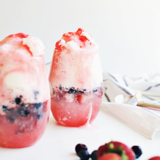 Berry Ice Cream Floats - Recipe photo by thebutterhalf