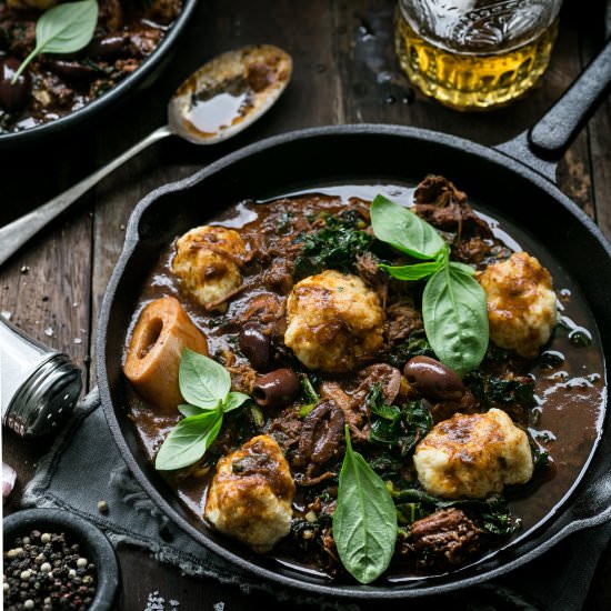 Beef Stew with Ricotta Dumplings - Recipe photo by theluminouskitchen