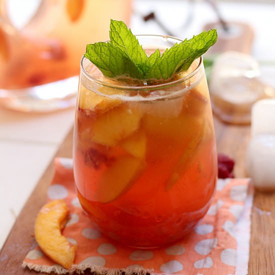 Natural White Peach Sangria - Recipe photo by Delightful Mom Food