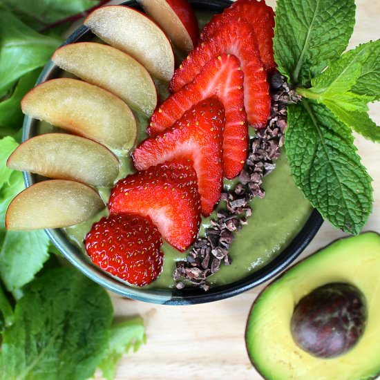 Avocado Spinach Smoothie Bowl - Recipe photo by PhruitfulDish