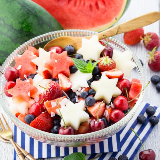 4th of July Fruit Salad - Recipe photo by vegan heaven