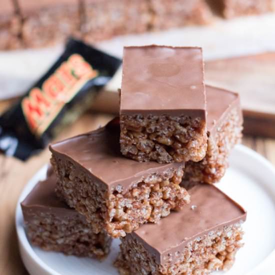 No Bake Mars Bar Slice - Recipe photo by Grab Your Spork