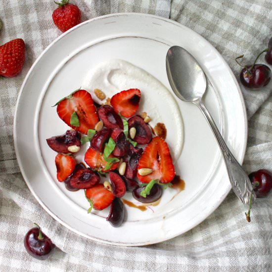 Summer Fruits with Cashew Cream - Recipe photo by cleaneatinggoddess