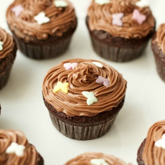Gluten-Free Chocolate Cupcakes - Recipe photo by lovingitvegan