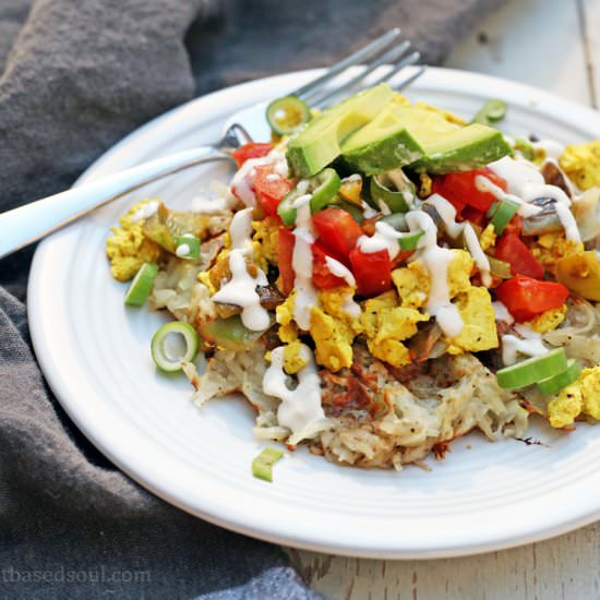 Vegan Breakfast Nachos - Recipe photo by aplantbasedsoul