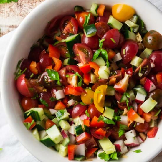 Chopped Israeli Salad - Recipe photo by forageddish