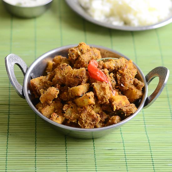 Chettinad Raw Banana Curry For Rice - Recipe photo by Chitras food book