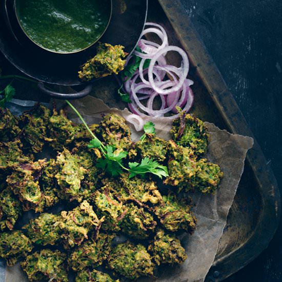Green Pea Onion Fritters - Recipe photo by cubesnjuliennes