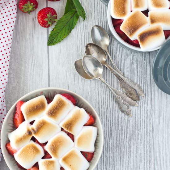 minted strawberries + marshmellows - Recipe photo by einepriselecker