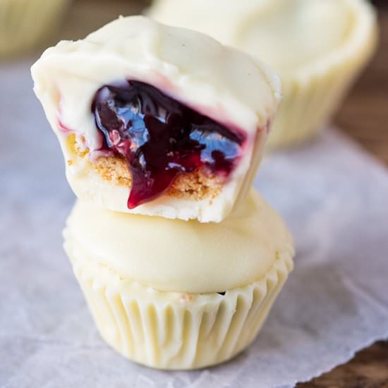 White Chocolate Cherry Cups - Recipe photo by KitchenSanctuary