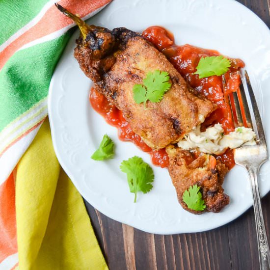 Tex Mex Chicken Chile Rellenos - Recipe photo by garlic and zest