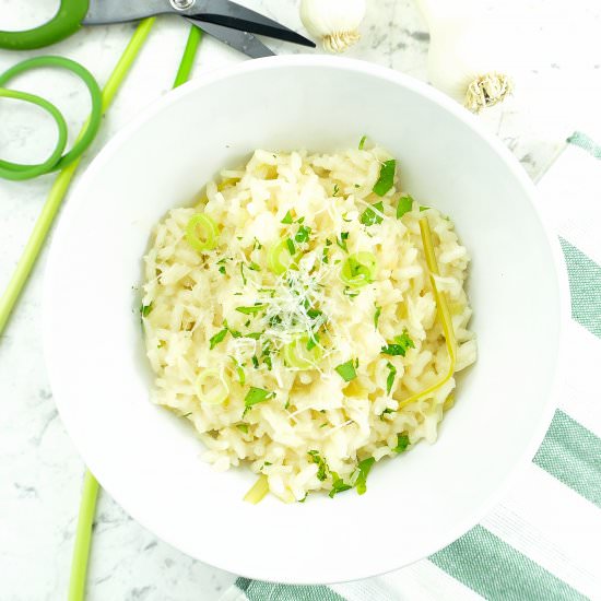 Green Garlic Risotto - Recipe photo by IAteTheWholeThing