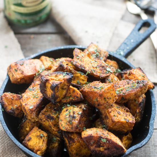 Tandoori Roasted Spicy Sweet Potatoes - Recipe photo by whitbitskitchen