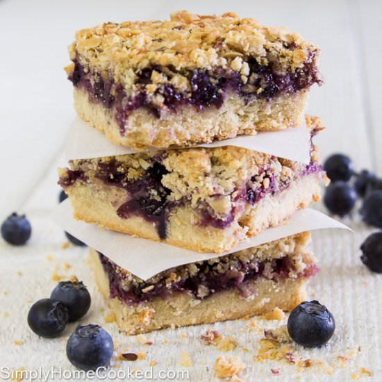 Blueberry Oatmeal Bars - Recipe photo by simplyhomecooked