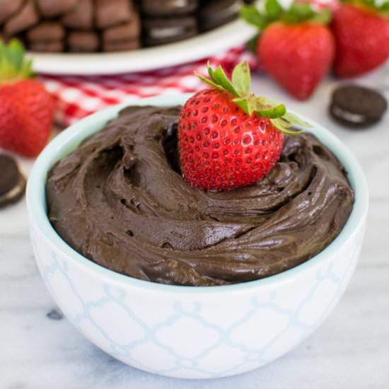 Dark Chocolate Cheesecake Dip - Recipe photo by BruCrewLife