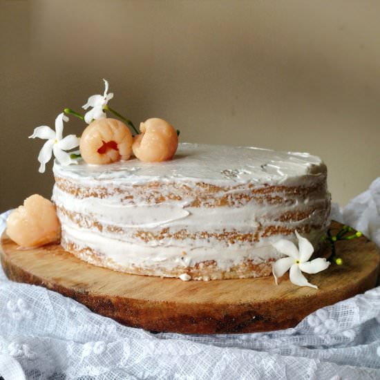 Lychees and Cream Cake - Recipe photo by Flours n frostings
