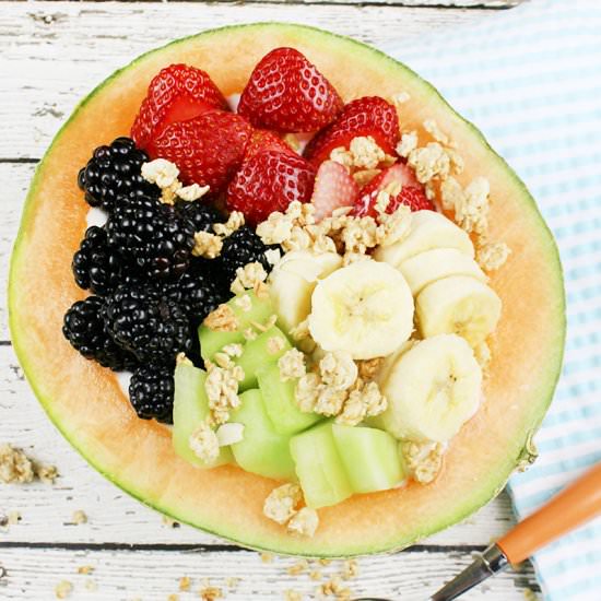Yogurt and Fruit Cantaloupe Bowls - Recipe photo by SouthernMomLoves