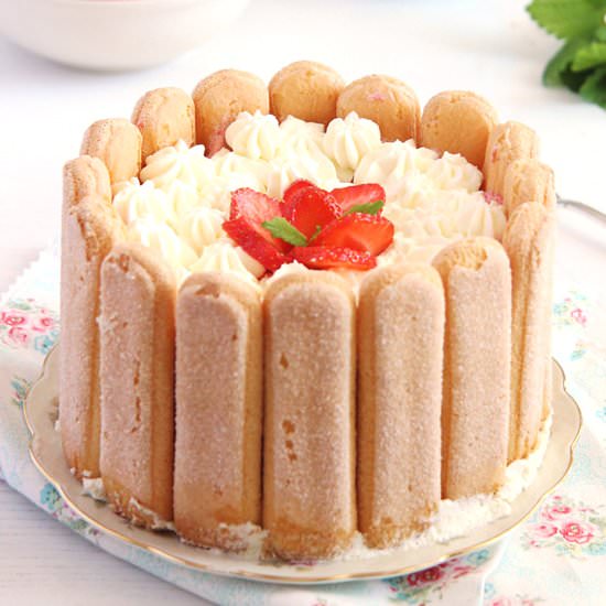 Strawberry Charlotte - Recipe photo by adinutza