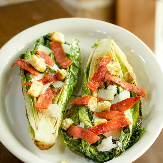 Grilled Italian Pepperoni Salad - Recipe photo by TheKitchenWhisperer
