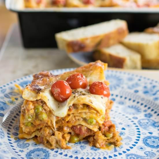 Chicken & Pea Lasagne - Recipe photo by JoJoNookAndCranny