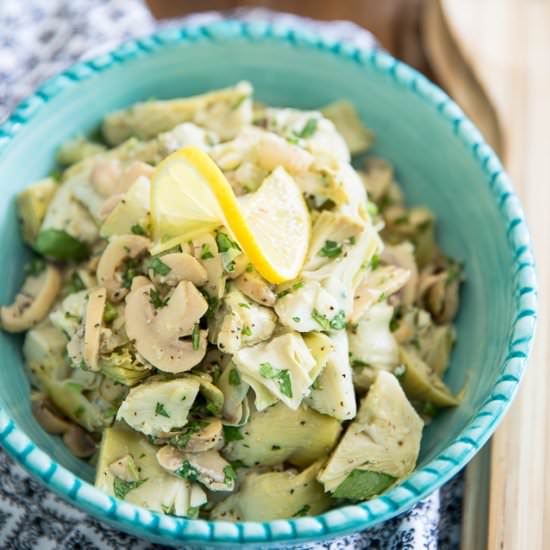 Lemony Artichoke Salad - Recipe photo by The Healthy Foodie