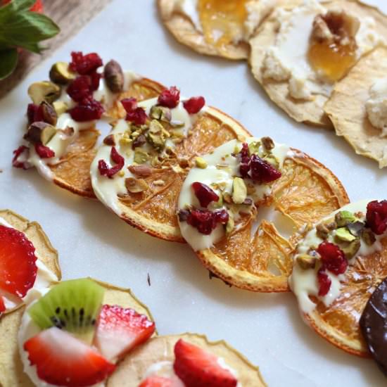 Chocolate, Fruit and Cheese Platter - Recipe photo by the organic kitchen