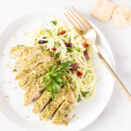 Paleo Cracker-Crusted Chicken - Recipe photo by honestlynourished