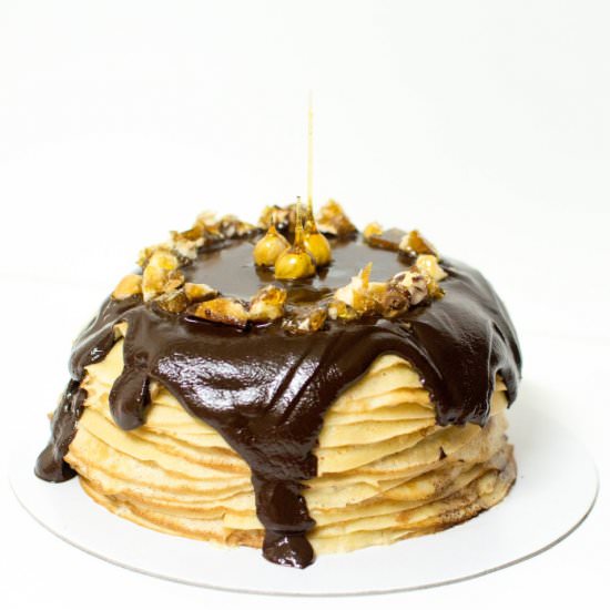 Chocolate Hazelnut Crepe Cake - Recipe photo by kayskitchen