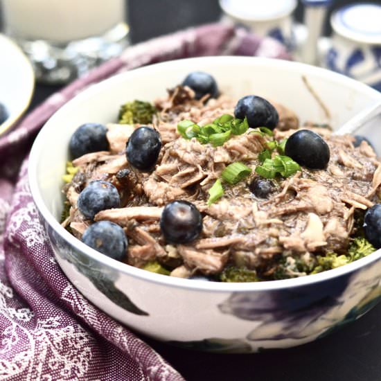 Slow Cooker Blueberry Pork Roast - Recipe photo by Pure and Simple Nourishment