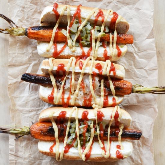 Vegan Carrot Dogs - Recipe photo by The Colorful Kitchen