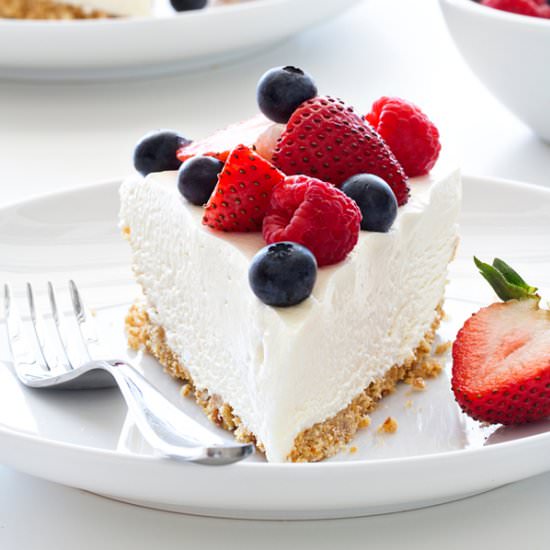 No Bake Frozen Cheesecake - Recipe photo by mybakingaddiction