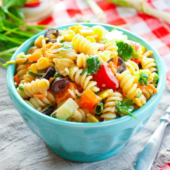 Chipotle Ranch Summer Pasta Salad - Recipe photo by zenandspice