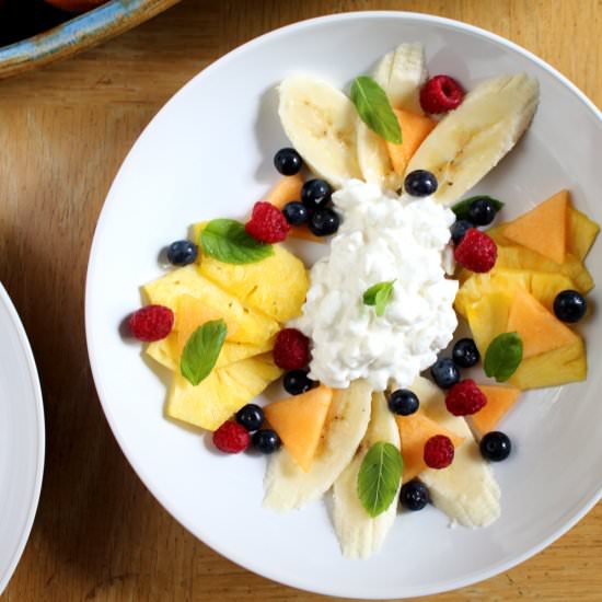 Fruit and Cottage Cheese Bowl - Recipe photo by epicurestable