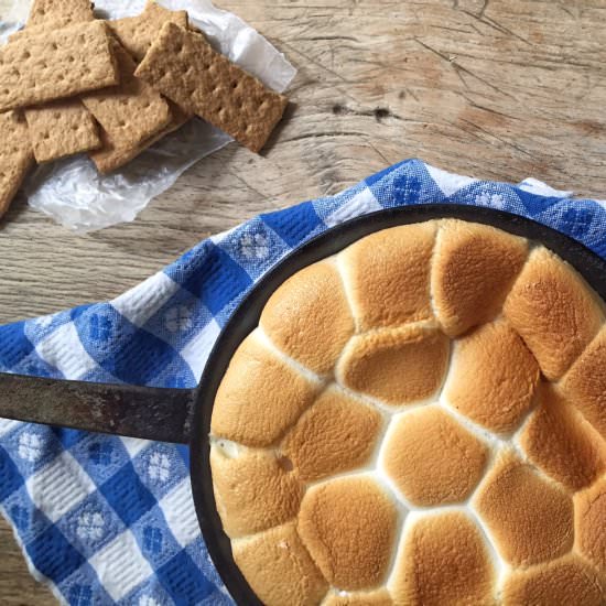 Skillet S'mores Dip - Recipe photo by MomsKitchenHandbook
