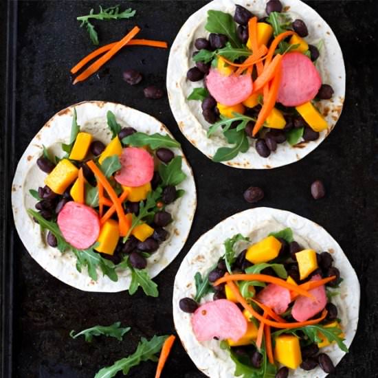 Black Bean Mango Tacos - Recipe photo by lilVienna.com