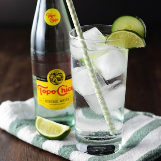 Topo Chico Cucumber Cocktails - Recipe photo by TheCakeChica