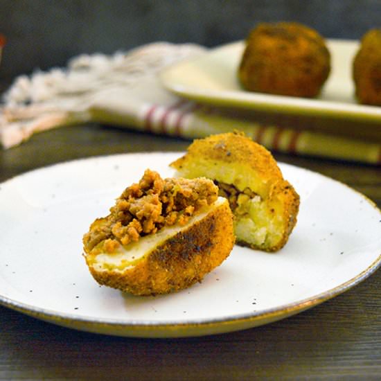 BOLD & SAVORY STUFFED POTATO BALLS - Recipe photo by SouthernMomLoves
