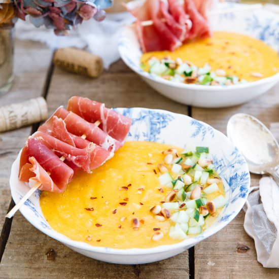 Mango Melon Soup - Recipe photo by Running to the Kitchen
