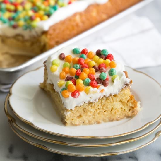 Cereal Milk Tres Leches Cake - Recipe photo by the little epicurean