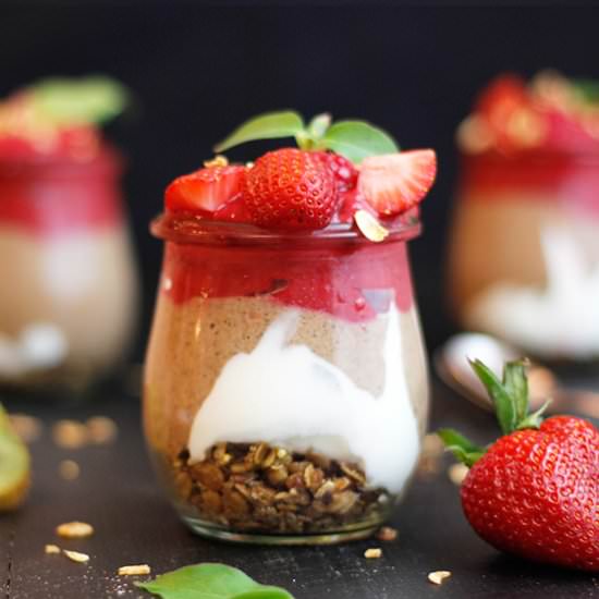 Chai Chocolate Chia Berry Parfait - Recipe photo by greensmoothiegourmet