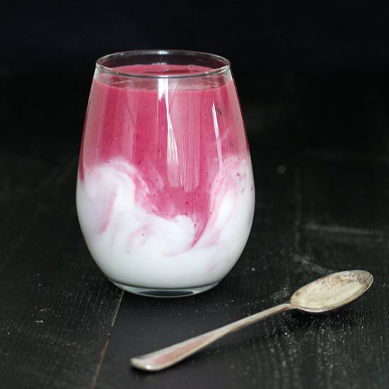 Beet Smoothie & Coconut Yogurt - Recipe photo by greensmoothiegourmet