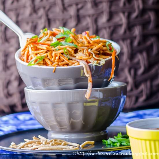 Chinese Bhel - Recipe photo by Herbivore Cucina