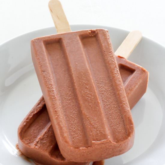 Greek Yogurt Fudge Pops - Recipe photo by BakerbyNature