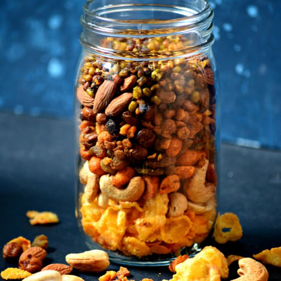 Baked Navratna Mixture - Recipe photo by loveisinmytummy