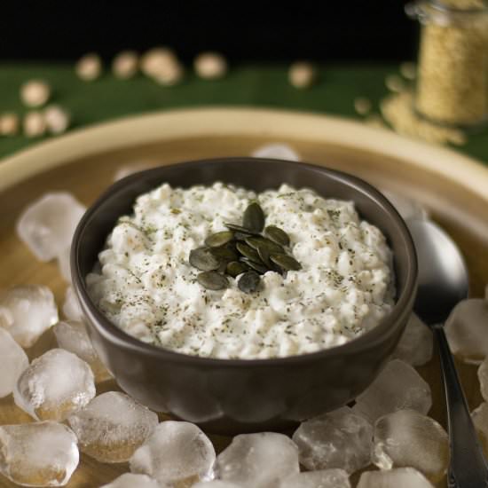 Cold Wheat Yogurt Soup - Recipe photo by rollingspoons