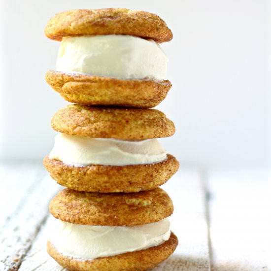 Snickerdoodle Ice Cream Sandwich - Recipe photo by bessiebakes